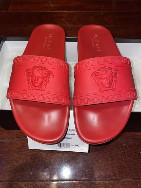 fake gold versace slides|versace shoes scam.